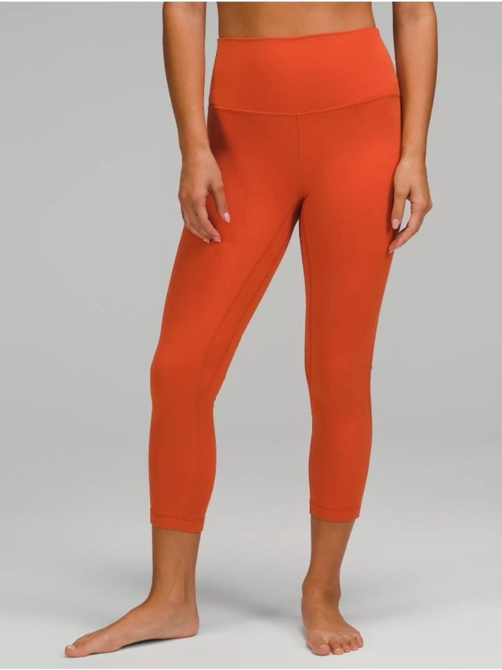 LULULEMON High-Rise Capri Leggings in Burnt Orange